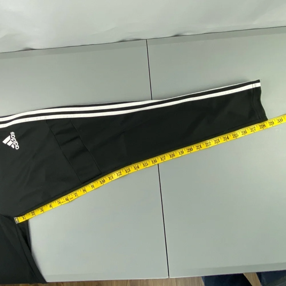 Adidas climacool athletic athleisure black 3 stripe pants sz small